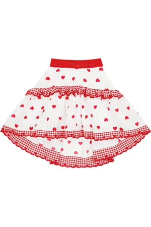 MONNALISA Printed cotton poplin skirt