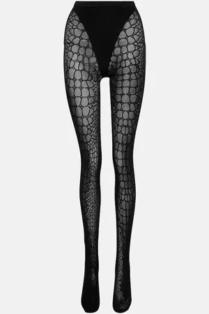 Alaïa Croc-effect tights