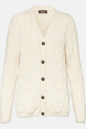 Loro Piana Napier cable-knit cashmere cardigan