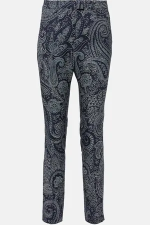 Etro Paisley high-rise slim pants