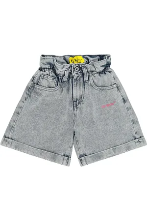 OFF-WHITE Bleached denim shorts