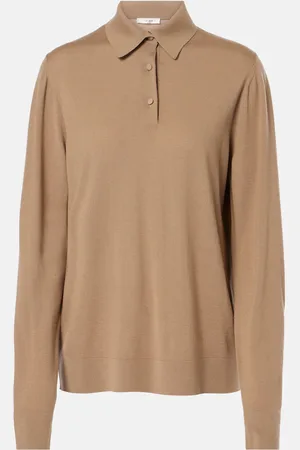 The Row Ipanelli wool jersey polo sweater