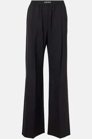 Loewe High-rise wool wide-leg pants