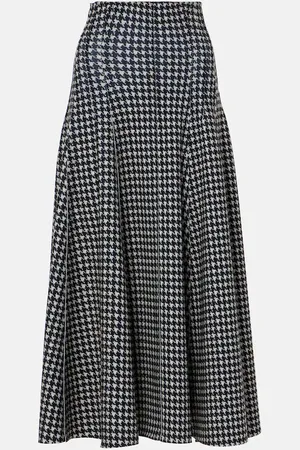 Norma Kamali Grace houndstooth maxi skirt