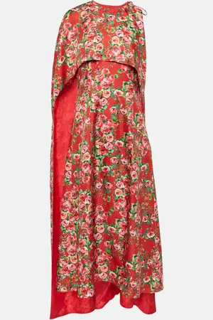 Markarian Caped silk midi dress