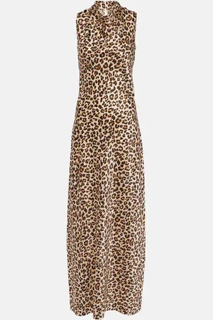 VERONICA BEARD Kura leopard-print silk-blend maxi dress