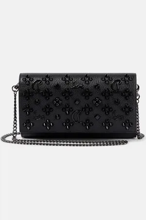 Christian Louboutin Paloma embellished leather clutch