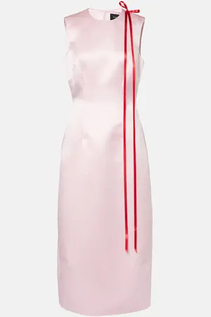 Simone Rocha Bow-detail satin midi dress