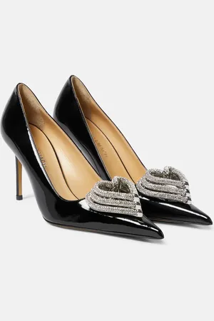 Mach & Mach Triple Heart patent leather pumps