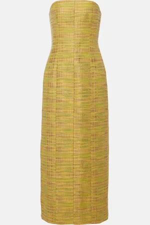 TOVE Sessy strapless cotton-blend midi dress