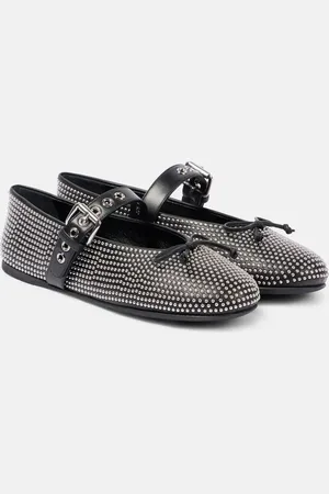 Miu Miu Embellished leather ballet flats