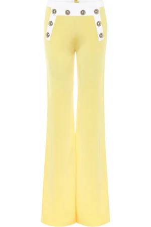 Balmain High-rise knit flared pants