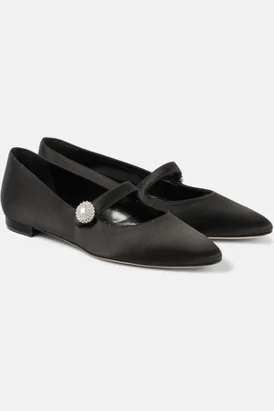 Manolo Blahnik Marijana satin ballet flats