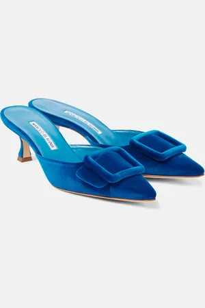 Manolo Blahnik Maysale 50 velvet mules