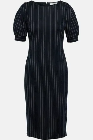 Max Mara Tunica striped cotton-blend midi dress