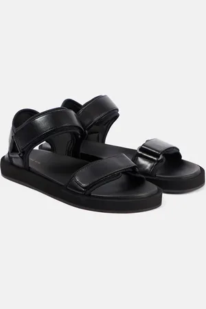 The Row Hook and Loop leather sandals