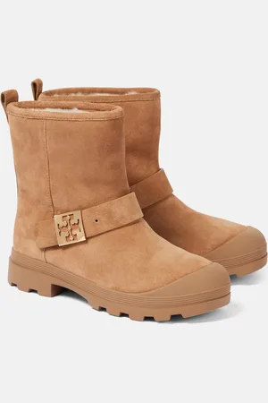 Tory Burch Mellow shearling-lined suede platform ankle boots