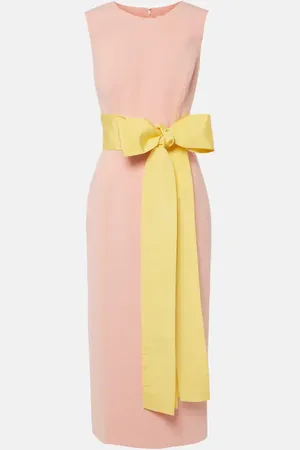 Carolina Herrera Bow-detail crÃªpe midi dress