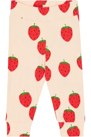 Mini Rodini Baby Strawberries cotton-blend leggings