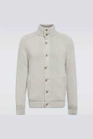HERNO Ribbed-knit wool cardigan
