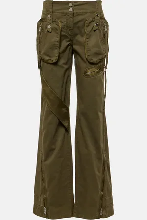 BLUMARINE Mid-rise flared cargo jeans