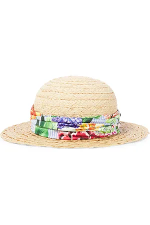 Dolce & Gabbana DG floral raffia sun hat