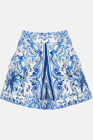 Farm Rio Garden Tiles cotton shorts