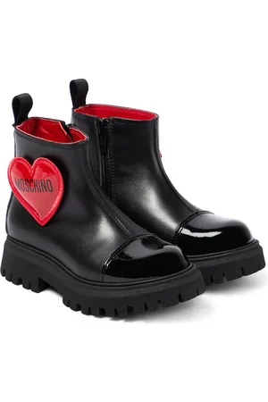 Moschino Heart patent leather boots