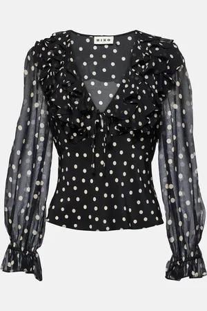 RIXO London Lasca ruffled silk blouse