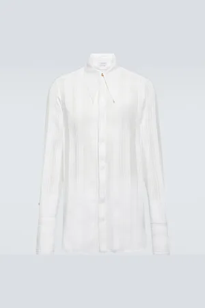 King & Tuckfield Striped cotton and silk shirt