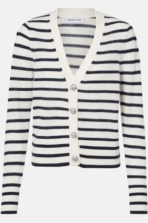 VERONICA BEARD Solene striped cashmere cardigan