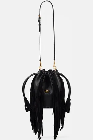 VALENTINO GARAVANI NellcÃ´te Small fringed leather bucket bag