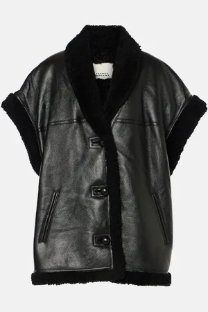 Isabel Marant Medilia shearling-trimmed leather vest