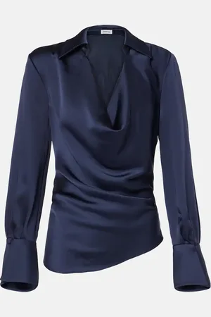 Simkhai Symone draped satin blouse