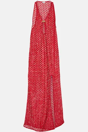 Ganni Cutout mesh maxi dress