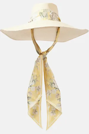 ZIMMERMANN Long Brim straw sun hat