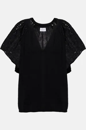 Velvet Tish embroidered cotton top