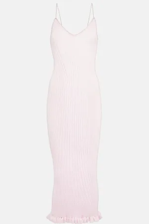 Khaite Nolita ribbed-knit slip dress