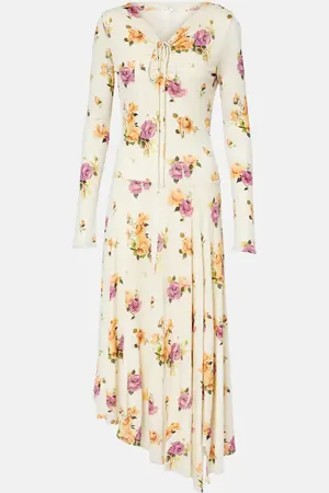 Acne Studios Edna floral asymmetric midi dress