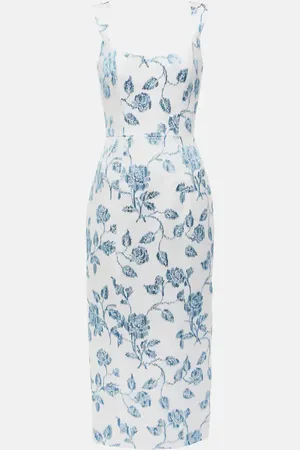 Markarian Floral linen midi dress