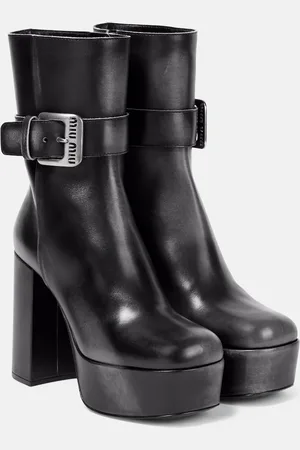 Miu Miu Platform leather ankle boots
