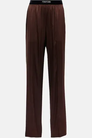 Tom Ford Logo silk-blend satin pajama pants