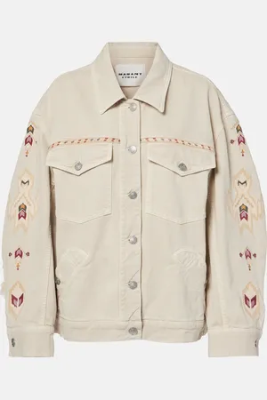Marant Etoile Manona embroidered denim jacket