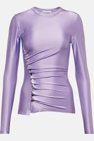 Paco rabanne Gathered satin top