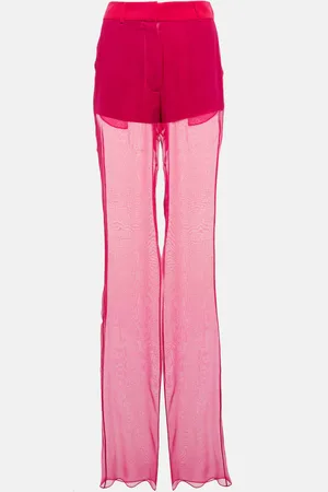 Nensi Dojaka Mid-rise wide-leg silk pants
