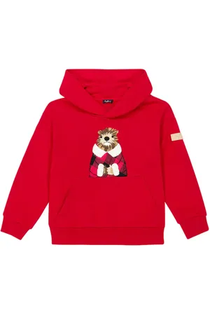 Il gufo Embroidered cotton hoodie