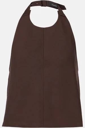 WARDROBE.NYC Open-back halterneck wool top
