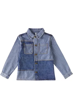 Rylee + Cru Patchwork denim overshirt
