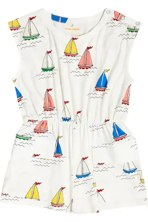 Mini Rodini Boat print cotton playsuit
