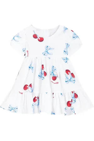 MONNALISA Baby printed cotton poplin dress